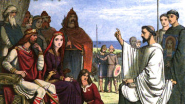 San Agustín de Canterbury convierte a los paganos.